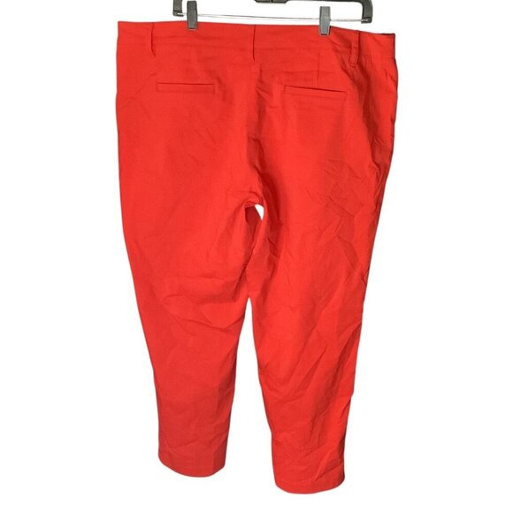 Zac & Rachel Womens Tapered Leg Ankle Pants Red 5 Pocket Design Plus Size 20W - Picture 2 of 16